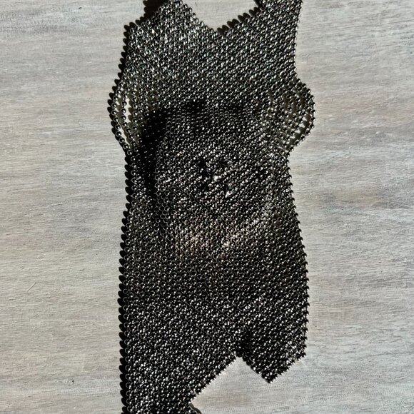 Gorgeous Unique Surgio Gutierrez Liquid Metal & Onyx Framed Zircon Bracelet - Picture 14 of 15